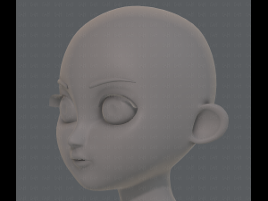 base mesh girl characterv09 3D 모델