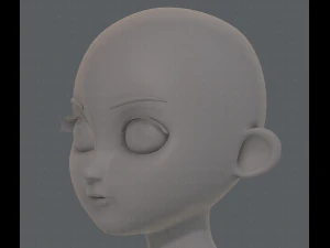 base mesh girl characterv09 3D Model