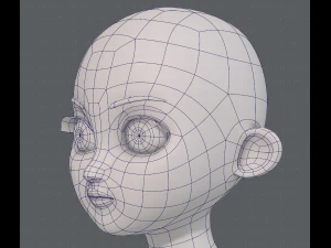 base mesh girl characterv09 3D Model