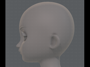 base mesh girl characterv09 3D 모델