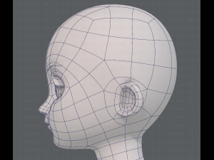 base mesh girl characterv09 3D 모델