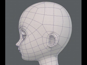 base mesh girl characterv09 3D Model