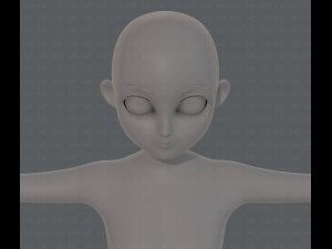base mesh girl characterv09 3D 모델