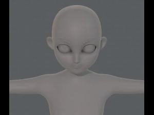 base mesh girl characterv09 3D Model