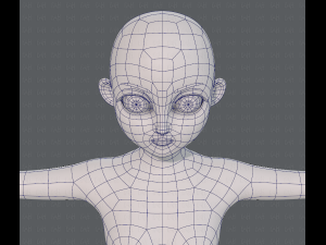 base mesh girl characterv09 3D 모델