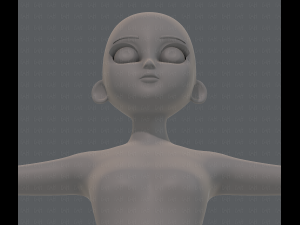 base mesh girl characterv09 3D 모델