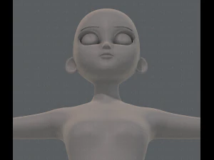 base mesh girl characterv09 3D Model