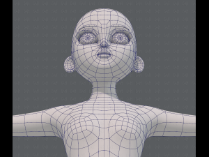 base mesh girl characterv09 3D 모델