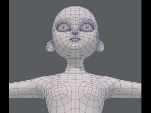 base mesh girl characterv09 3D Model