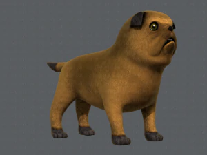 dog base cartoonv04 3D Model