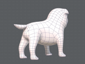 dog base cartoonv04 3D-Modell