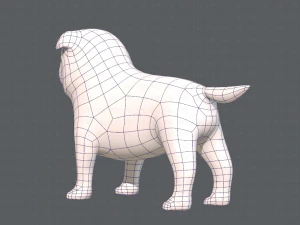 dog base cartoonv04 3D Model