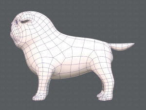 dog base cartoonv04 3D-Modell