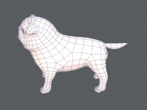 dog base cartoonv04 3D-Modell