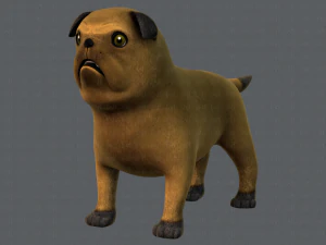 dog base cartoonv04 3D Model