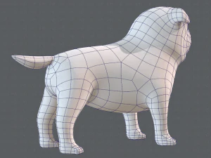 dog base cartoonv04 3D Model