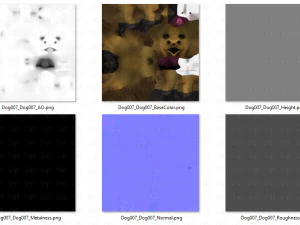 dog base cartoonv04 3D Model