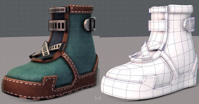shoes cartoonv31 3D Model .c4d .max .obj .3ds .fbx .stl .blend 