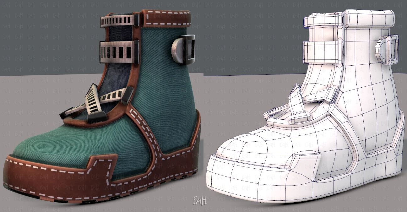 shoes cartoonv31 3D Model .c4d .max .obj .3ds .fbx .stl .blend 