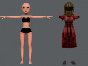 base womanv03 clothing v01 3D Model