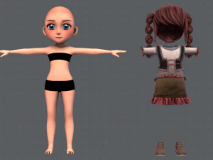 base girlv03 clothing v01 3D Model