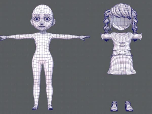 base girlv03 clothing v01 3D Model
