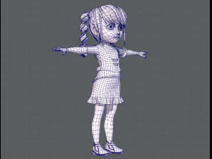 base girlv03 clothing v01 3D Model