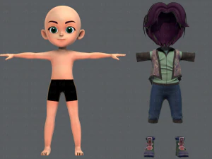 abbigliamento base boyv03 v01 Modello 3D