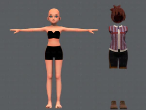 base girlv04 clothing v01 3D Model
