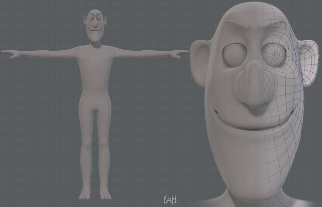 base mesh man character v14 3D 模型 .c4d .max .obj .3ds .fbx .stl .blend 