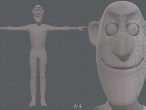 base mesh man character v14 Model 3D