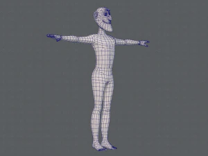 base mesh man character v14 3D Model
