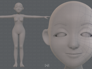 base mesh woman 16 3D Model