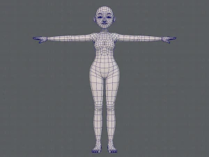 base mesh woman 16 3D Model