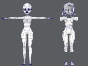 base womanv05 clothing v01 3D Model