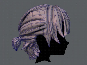 3d hair style for boy v45 3D Model