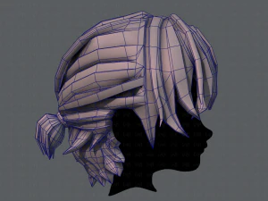 3d hair style for boy v45 3D Model