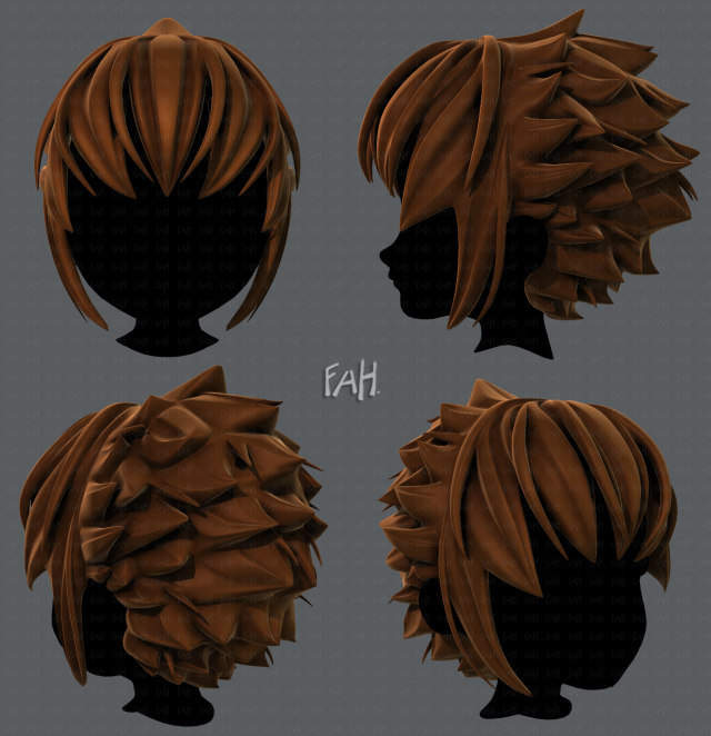 3d hair style for boy v47 Model 3D .c4d .max .obj .3ds .fbx .stl .blend 