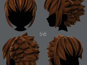 3d hair style for boy v47 3Dモデル