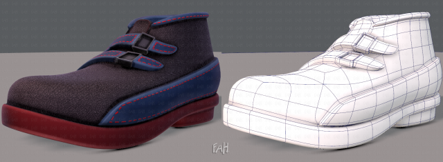 shoes cartoonv34 3D-Modell .c4d .max .obj .3ds .fbx .stl .blend 