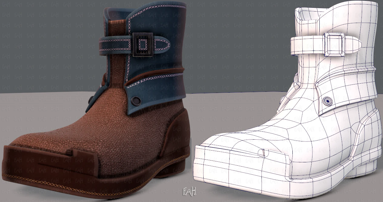 shoes cartoonv36 3D Model .c4d .max .obj .3ds .fbx .stl .blend