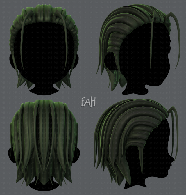 3d hair style for boy v48 Modelo 3D .c4d .max .obj .3ds .fbx .stl .blend 
