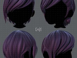 3d hair style for boy v50 3D Model