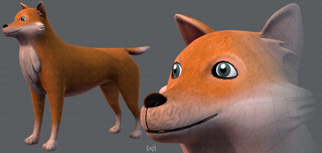 dog base cartoonv05 Modèle 3D .c4d .max .obj .3ds .fbx .stl .blend