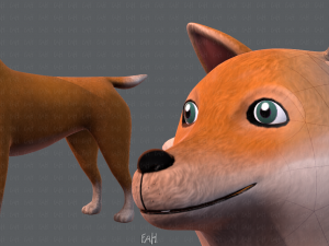dog base cartoonv05 3Dモデル