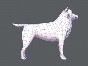 dog base cartoonv05 3D Модель