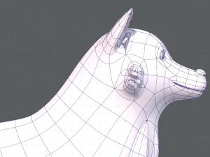dog base cartoonv05 3D Model