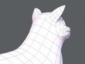 dog base cartoonv05 3D Model