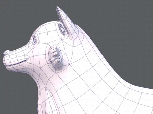 dog base cartoonv05 3D Model