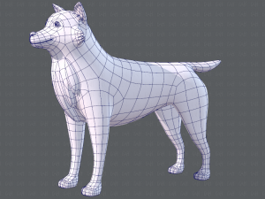 dog base cartoonv05 3D Модель